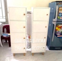 1 Tủ locker mini 4 cánh màu sồi cao 130cm, 850k , free ship hcm