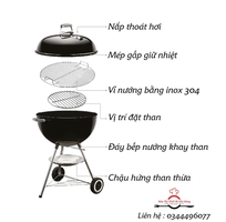 2 Bếp nướng than hoa BBQ cao cấp mới loại tròn