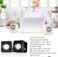 Loa vi tính SoundMax A120/2.0 Hàng chính hãng, bảo hành 12 tháng, 2 màu  đen, trắng