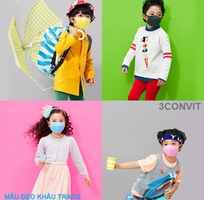 2 Túi Zip 3 chiếc khẩu trang Multicolor 3D Mask PVC KIDS cho bé