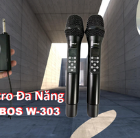 3 Micro đa năng Subos W-303 hàng cao cấp, chống hú, hát hay, nhẹ tiếng