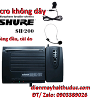 1 Micro choàng đầu, cài áo Shure SH-200 thu phát không dây 30m