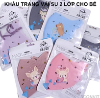 Khẩu trang 2 lớp vải su cao cấp cho bé