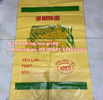 Bao lúa nguyên liệu 40kg in sẵn hình bông lúa, giá siêu rẻ