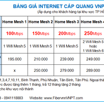 3 Khuyến Mãi Cáp Quang VNPT Tốc độ cao chỉ 165k/tháng - Miễn phí Modem WiFi   2tháng cước