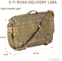 1 Túi đeo chéo phong cách chiến thuật 5.11 Rush Delivery Lima