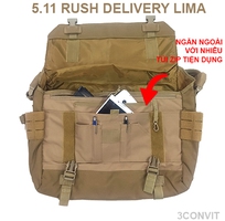 2 Túi đeo chéo phong cách chiến thuật 5.11 Rush Delivery Lima