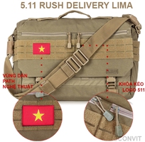 4 Túi đeo chéo phong cách chiến thuật 5.11 Rush Delivery Lima