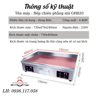 Bếp chiên rán mặt phẳng điện loại GH-820