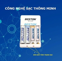 1 Bộ 4 Pin AA 3000 mAh   Sạc Beston