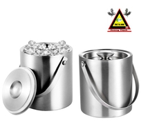 Xô đá inox 2 lớp để bàn - Xô inox cách nhiệt