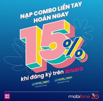 Hoàn tiền 15 khi đăng ký gói Combo Thoại   Data của MobiFone trên MoMo