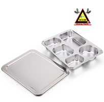 2 Khay cơm văn phòng inox 304 Hàn Quốc