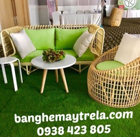 2 Sofa mây tre đan tự nhiên hiện đại