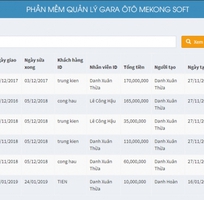 3 Phần mềm quản lý gara ô tô - mekong soft 2010