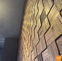 1 Miếng dán tường dạng gạch mosaic chất liệu gỗ tự nhiên