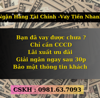 Hỗ trợ tài chính nội thành Hà Nội - thủ tục đơn giản chỉ với CCCD hoặc BLX