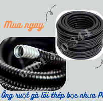 2 Ống ruột gà luồn dây điện lõi thép bọc nhựa PVC đen