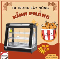 Tủ trưng bày kính phẳng giữ nóng Gà rán, Khoai Tây Chiên