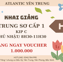 Atlantic Yên trung thông báo khai giảng lớp Tiếng Trung cho người mới bắt đầu