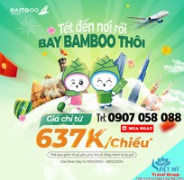 Hãng Bamboo bán vé từ 637.000Đ/lượt và tăng chuyến bay Tết