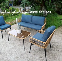 2 Sofa mây nhựa- Bàn ghế giả mây