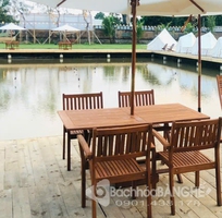 Bàn ghế gỗ quán cafe, quán ăn, sân thượng, khu camping dã ngoại ngoài trời tại HCM