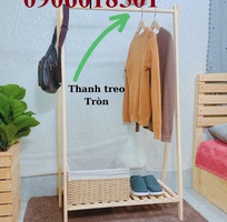 Kệ treo áo quần thiế kế chữ A 1 -2 tầng gỗ thông tại Đà Nẵng