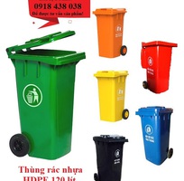 Thùng rác 120 lít, thùng rác nhựa HDPE giá rẻ toàn quốc
