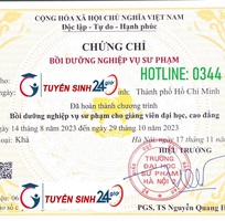 Cần học chứng chỉ sư phạm giảng viên trường cao đẳng đại học