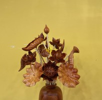 1 Bình hoa sen gỗ hương 19 bông   BHS219