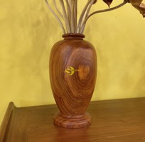 2 Bình hoa sen gỗ hương 19 bông   BHS219