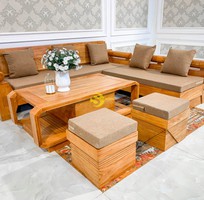 Bộ sofa góc gỗ cao cấp 5 món BBG013