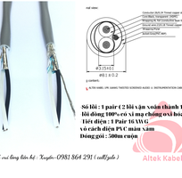 3 Cáp tín hiệu vặn xoắn 2Pair 18AWG hãng Altek Kabel giá tốt