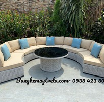 1 Sofa mây nhựa- Bàn ghế nhựa giả mây