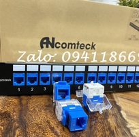 6 Thanh đấu nối mạng PATCH PANEL 16 cổng 1U chuẩn 19   Cat5e/Cat6/Cat6A mã ACT-16S1U ANCOMTECK