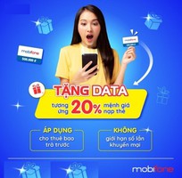 Nạp thẻ MobiFone ngay, nhận ưu đãi 20 liền tay ngày 15/05/2024