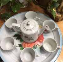 3 Bộ ấm chén sứ Hải dương hoa hồng huyền thoại loại chén 2 hoa 2 bên, trên thị trường thường bán của T