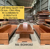 Bộ Bàn Ghế Băng Nguyên Khối Có Tựa gỗ Cẩm Hồng- gỗ Việt Bắc