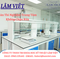 Bàn thí nghiệm trung tâm không chậu rửa - Lâm Việt SCI