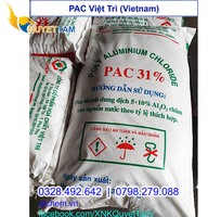 PAC 31 Việt Trì  Poly Aluminium Chloride , bao 25kg