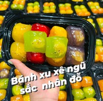 3 Cung cấp Bánh cốm Nguyễn Ninh Bánh xu xê nhân cốm xào dừa Bánh xu xê ngũ sắc nhân đỗ Bánh mochi cốm