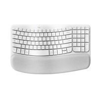 Bàn Phím Công Thái Học Không Dây Logitech Wave Keys Wireless/Bluetooth/Trắng  Off-White   920-012282