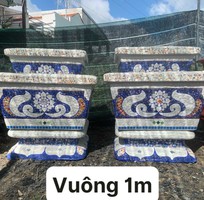 19 Nghệ nhân dán miễng sành sứ - ốp sành - chuyên chậu hoa - bể cá cảnh QS AD