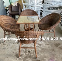 4 Ghế cafe nhựa giả mây giá rẻ