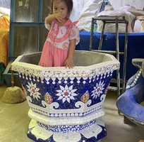 3 Cơ sở chậu hoa Thế Sơn - chậu hoa dán sành sứ - chậu khảm sành - cẩn miễng afaf gs