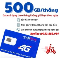 3 Sim 4G - 5G Mobifone Hà Nội