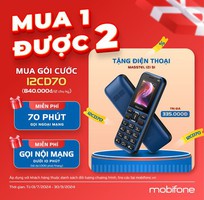 MobiFone tặng điện thoại 4G cho KH khi mua gói cước 12CD70