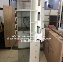 2 Tủ xoay 360 độ có gương , màu trắng , free ship hcm