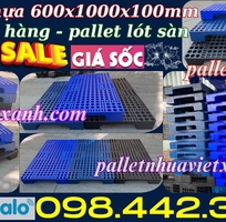 Pallet nhựa kê hàng 1000x600x100mm